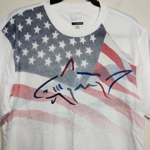 Greg Norman American Flag Tee - Size L - EUC - Picture 1 of 7